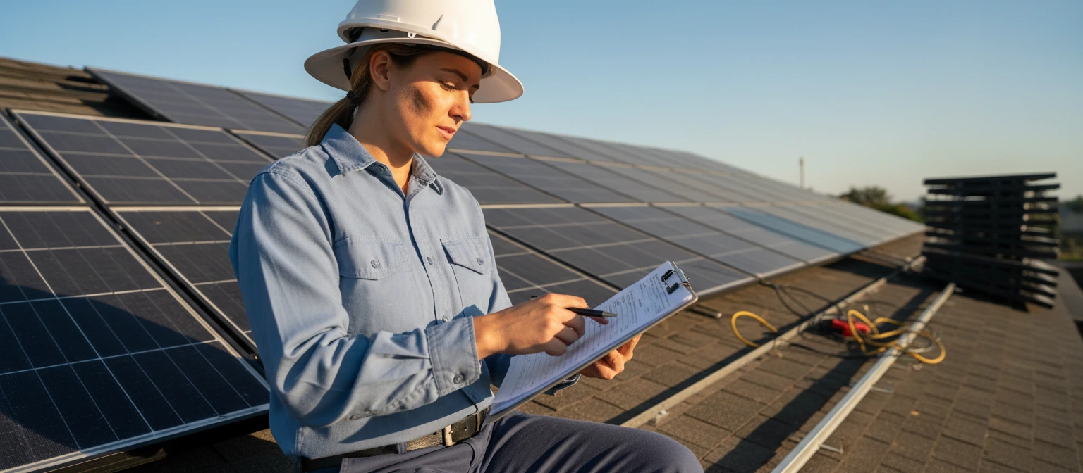 Worker with clipboard
