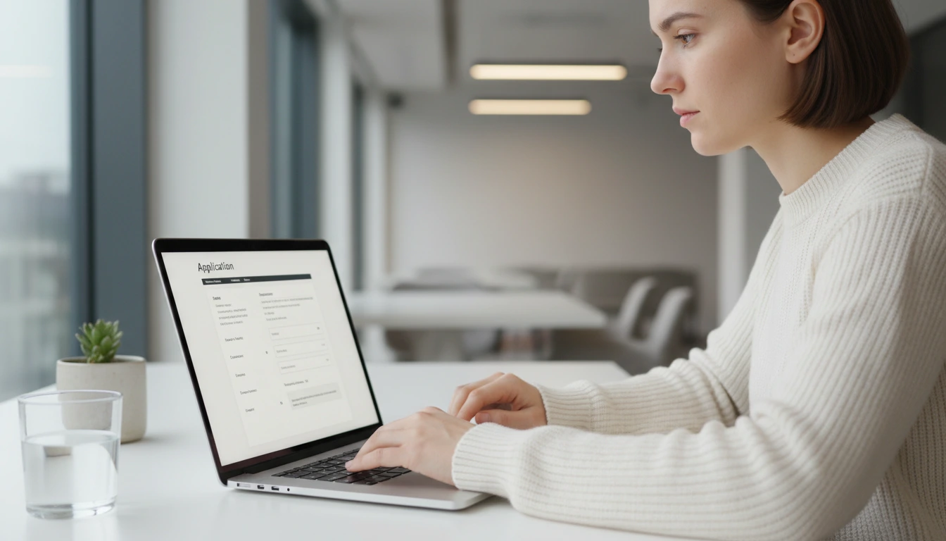 Filling out online application